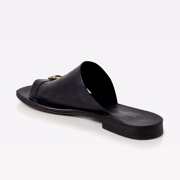 FREE PEOPLE Mila Minimal Flat Sandals / Black - Picture 6 of 11